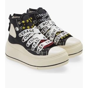 R13 Double Grommet Hightop Platform Sneaker- 8